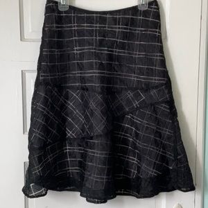 T. Garment crinkle chiffon A-line skirt black 6